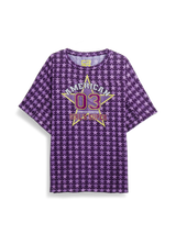 Purple American 03 Stars T-Shirt