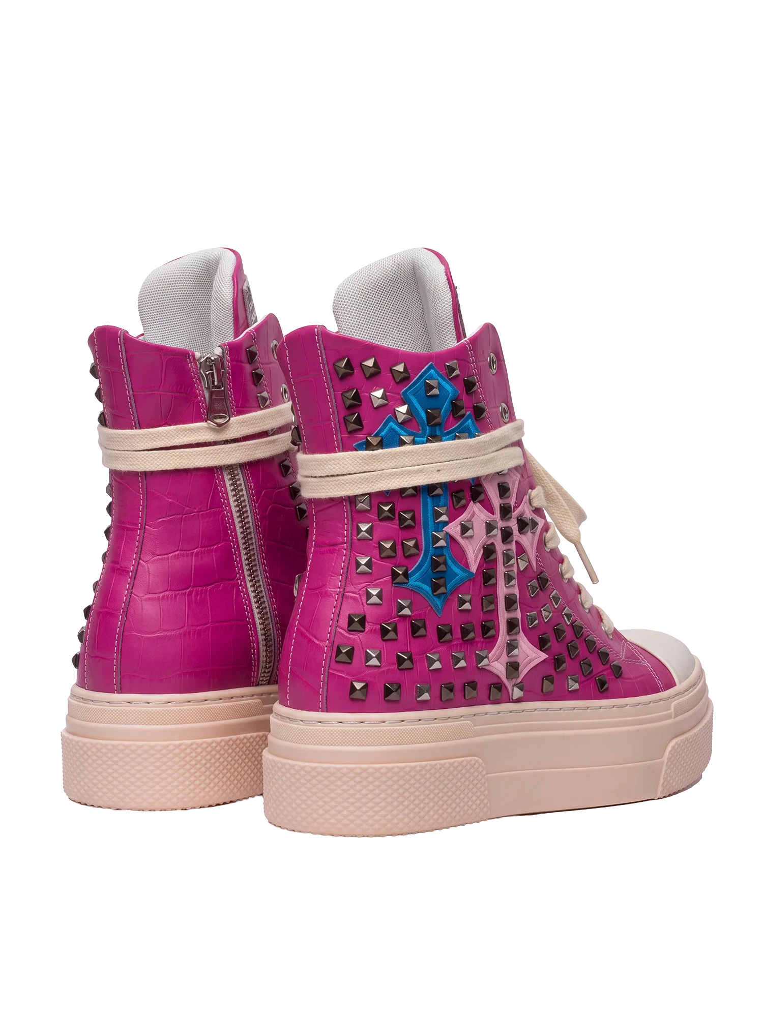 CALIPSO COCO — Fuchsia mit Kreuzen und Nieten