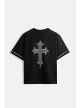 CR03 T-Shirt Cross Strass – Edizione Nera
