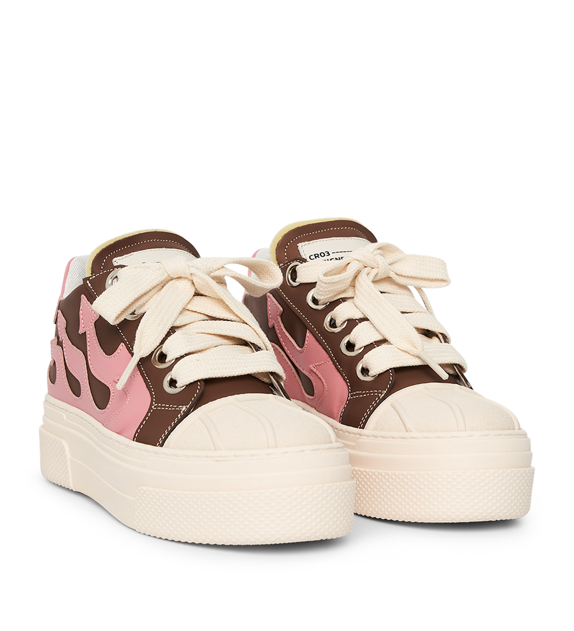 CALIPSO FLAME – Brown Pink Low-Sneaker-CRISTIANZEROTRE