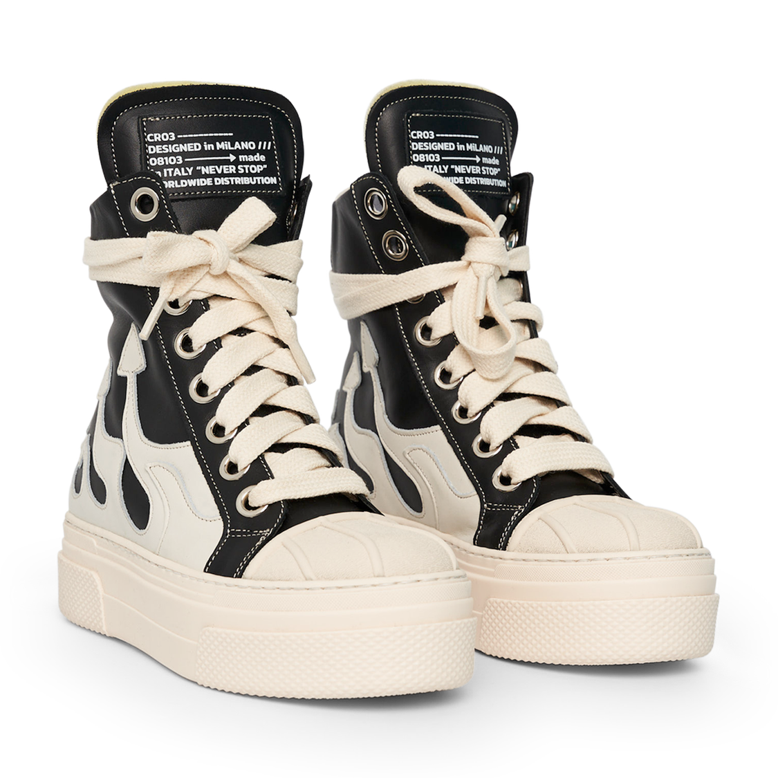 CALIPSO FLAME – Black White High-Sneaker-CRISTIANZEROTRE