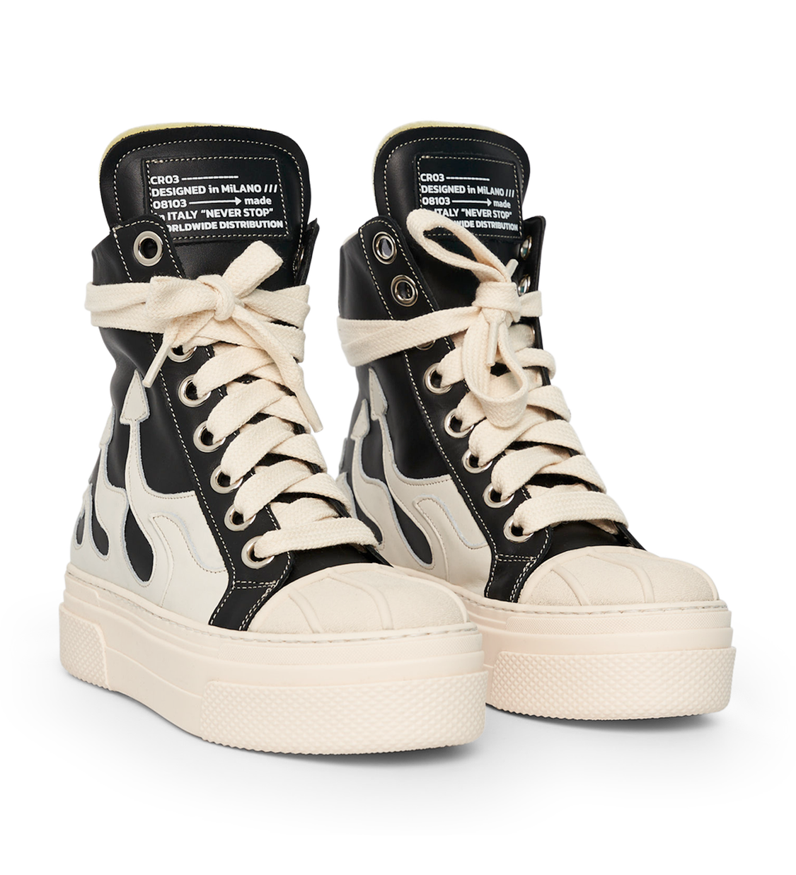 CALIPSO FLAME – Black White High-Sneaker-CRISTIANZEROTRE