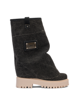 CHUNKY — Stiefel aus schwarzem Denim
