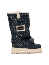 CHUNKY DIAMOND – Bottes en denim bleu