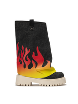 CHUNKY FLAME — Schwarzer Denim