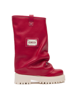 CHUNKY – Leather Boots Red