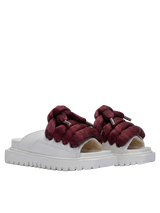 Sandal - Cream Leather - LT Bordeaux