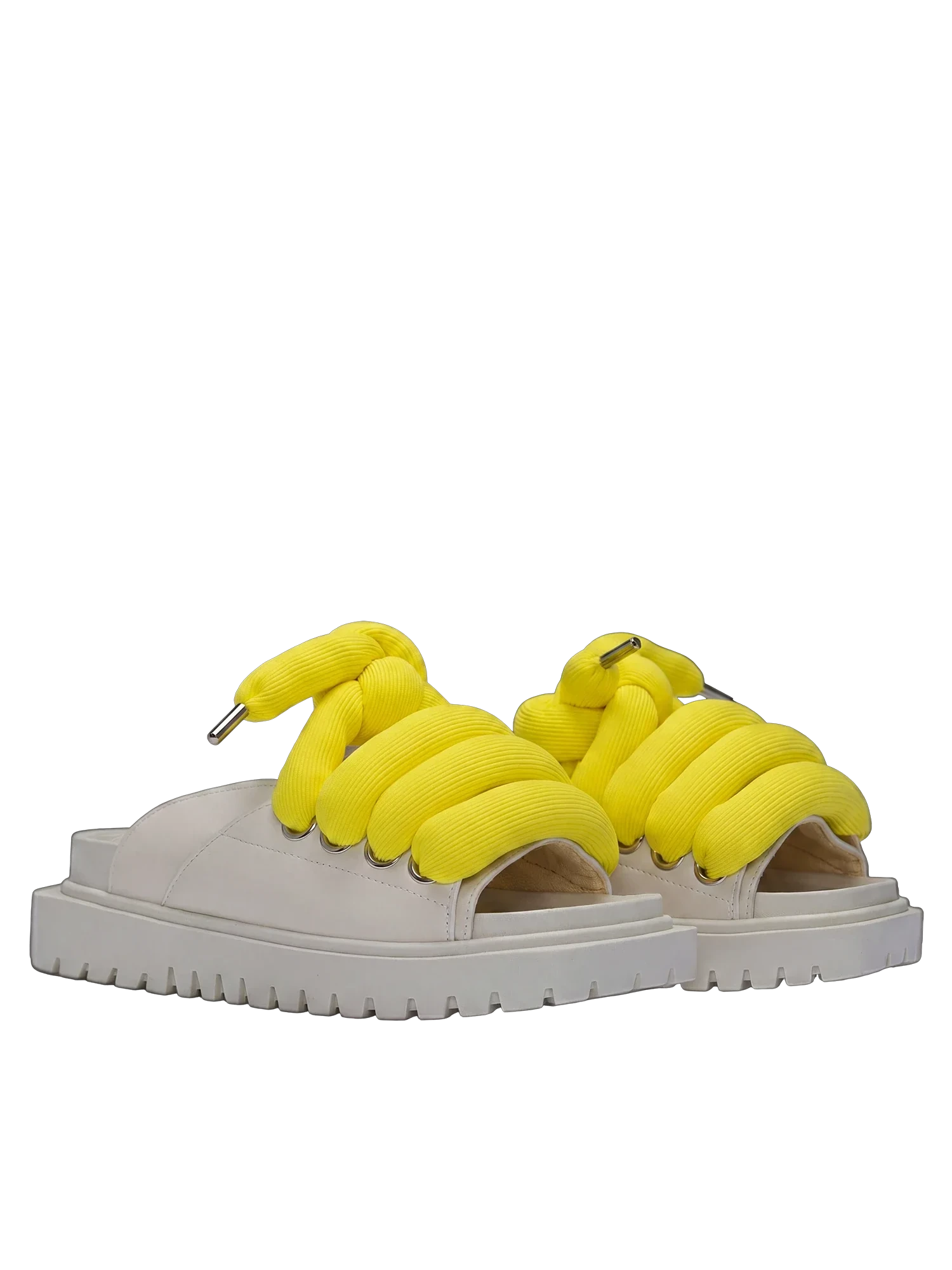 Sandale — Cuir crème — TB Jaune