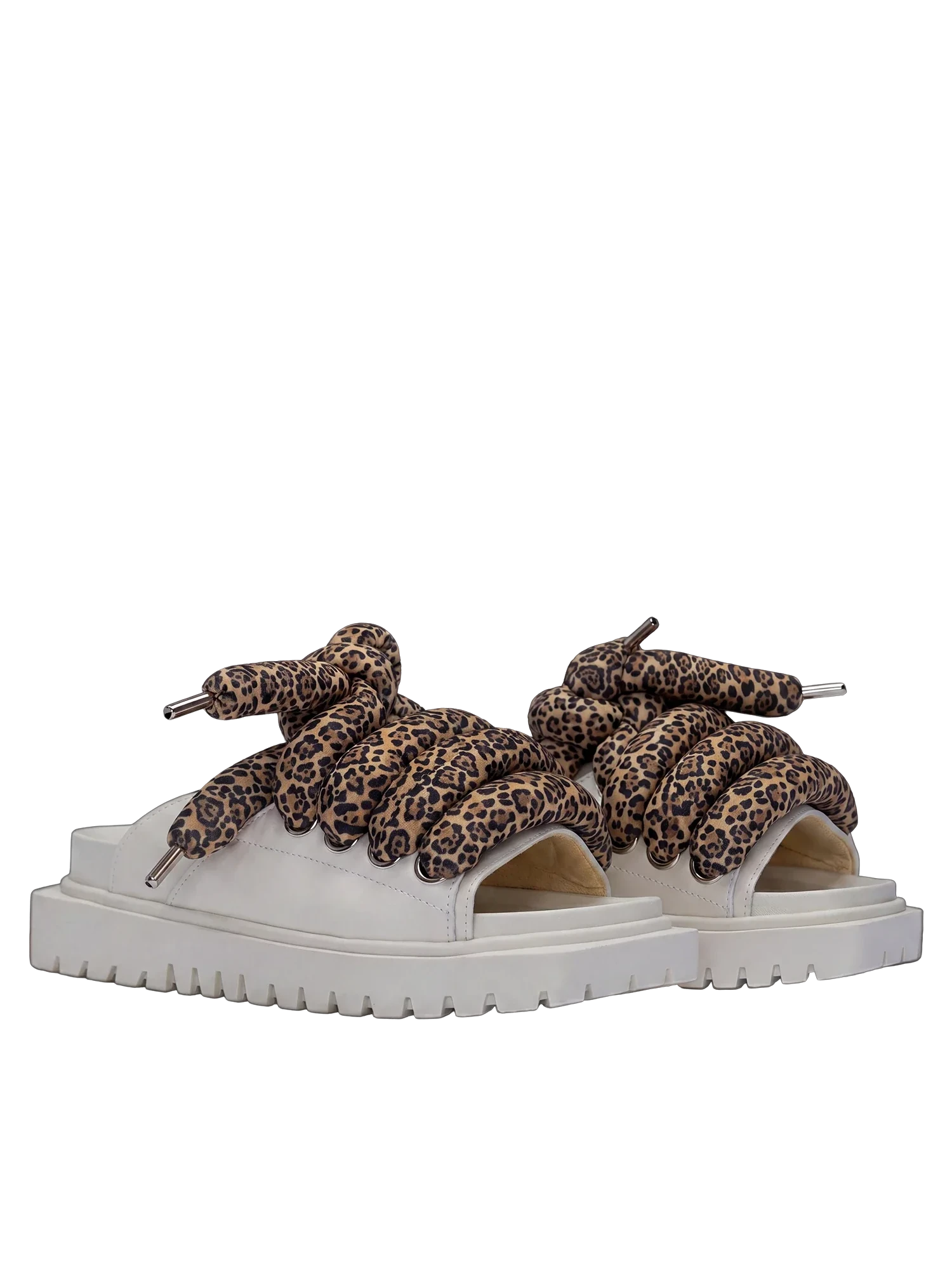Sandalo — Pelle crema — LT Leopardato