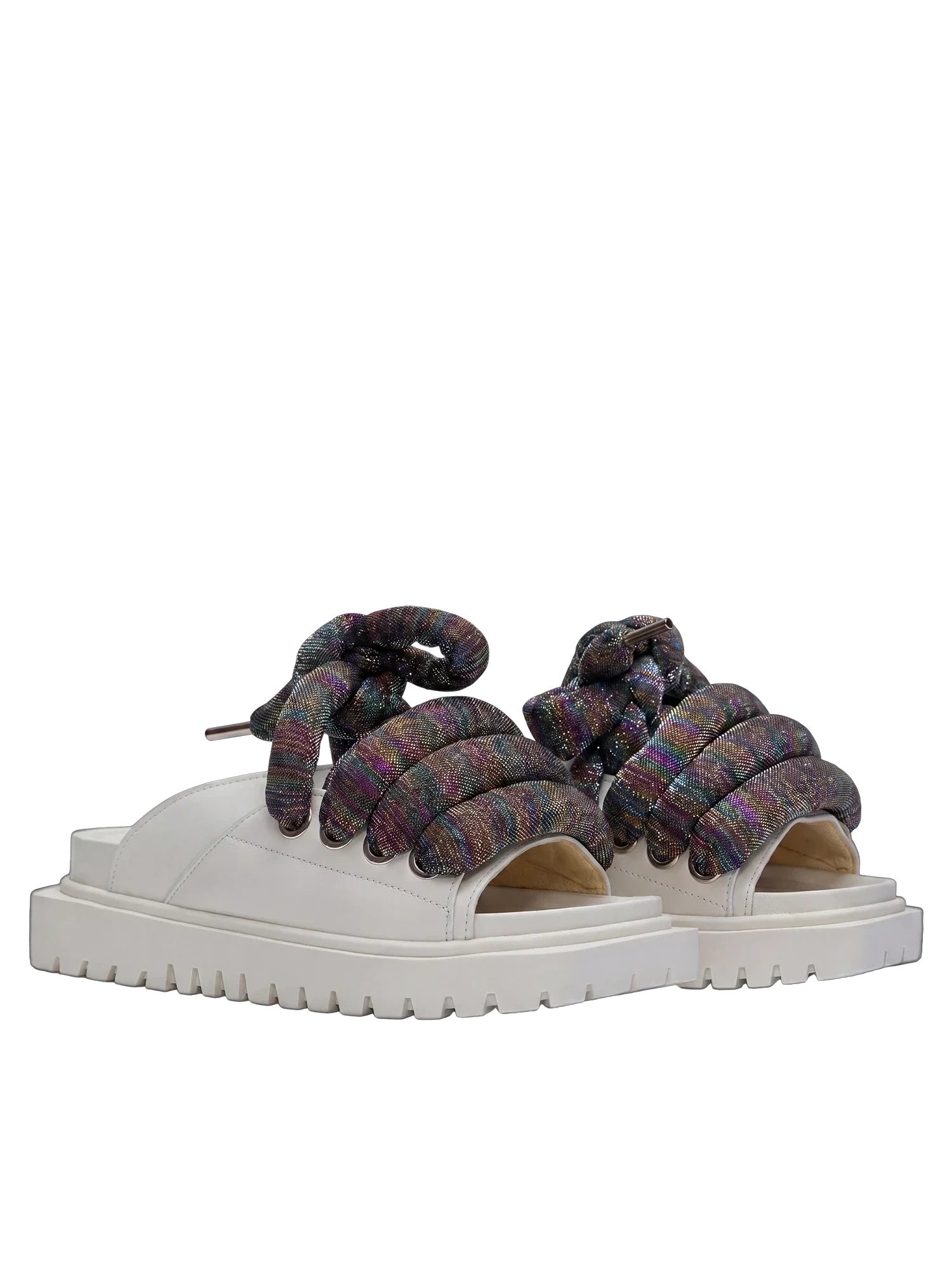 Sandale — Cuir crème — LT Multicolore