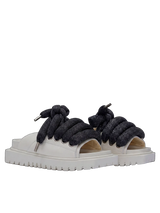 Sandal - Cream Leather - LT Black