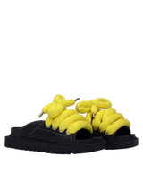 Sandal - Leather Black - TB Yellow