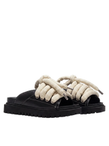 Sandal - Black Leather - LT Gold