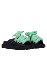 Sandalo — Pelle nera — TB Smeraldo