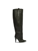 STORM – Dark Green High-Heel Over-The-Knee Boots