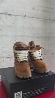STARBOOT – Nubuck caramel et bandana