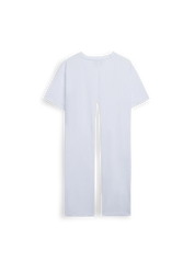 Weißes T-Shirt mit Knoten, Katzen und Sternen