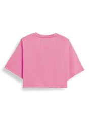 Verkürztes 03 T-Shirt mit Leopardenprint — Pink